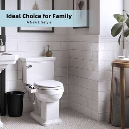 Hibbent Bidet Attachment for Toilet, Non-Electric Dual Nozzle for Frontal & Rear Wash, Adjustable Water Pressure Control, Fresh Water Bidet Toilet Seat, Self Cleaning Water Sprayer, Matte Black - color: Matte Black