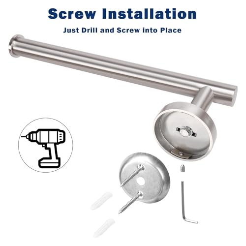 NearMoon Hand Towel Holder/Towel Ring, Thicken Stainless Steel Hand Towel Bar for Bathroom, Rustproof Wall Mounted Towel Rack, Contemporary Style Bath Accessories, 9 Inch (1 Pack, Brushed Nickel) - color: Brushed Nickel