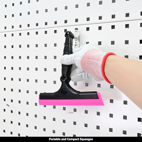 EHDIS 2PCS Flexible 8-Inch Silicone Squeegee Window Tint Tool Auto Water Blade, Shower Squeegee for Car Windshield, Glass, Tiles, and Smooth Surfaces - color: Pink