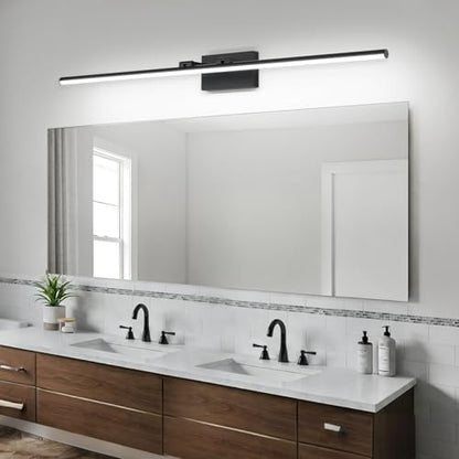 LED Bathroom Vanity Light, Modern Bathroom Light Fixture Over Mirror (Cool White 6000K), Vanity Light Bar with Angle Adjustable, 48 Inch, Black - color: Black-Cool White, size: 48 inch