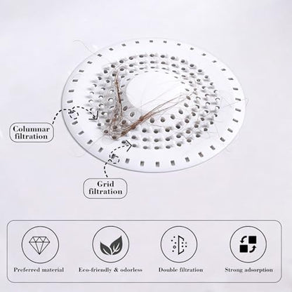 Silicone Bathtub Drain Hair Catcher – 3PCS Shower Drain Protector for 1.48" to 1.76" Regular Drains – Easy-to-Clean and Reusable White - color: Gray