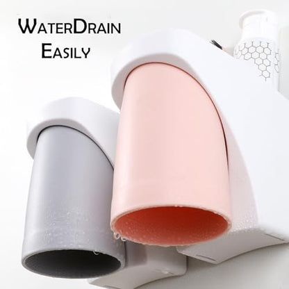 Toothbrush Holder Wall Mounted Suction Cup Set, sgzscl Bathroom Storage Organizer Space Saving for Family Members Father Mother and Son/Daughter (Noblewhite) - color: Noblewhite