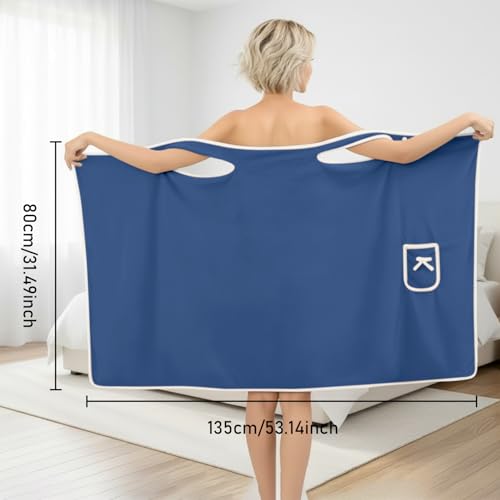 Unisex Bath Towel, Wearable After Bath Towel Set, Wearable Quick Dry Shower Gym Towel(53" x 31", Blue Gray) - color: Blue Gray, size: S(135X80CM)