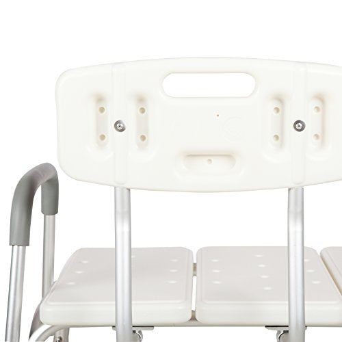 Medical Shower Chair 10 Height Adjustable Bath Tub Bench Stool Seat Back and Arm