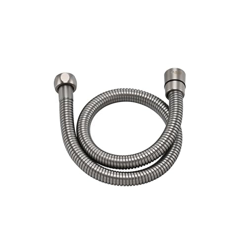 23 Inches 304 Stainless Steel Shower Hose Extra Short Brushed Nickel | High Pressure Handheld Shower Head Hose With Brass Insert And Nut-durable,Flexible Rv Shower Hose Replacement - color: Brushed Nickel, size: 23 Inches