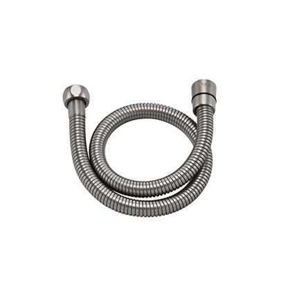 23 Inches 304 Stainless Steel Shower Hose Extra Short Brushed Nickel | High Pressure Handheld Shower Head Hose With Brass Insert And Nut-durable,Flexible Rv Shower Hose Replacement - color: Brushed Nickel, size: 23 Inches