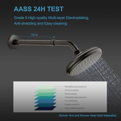 OFFO Shower Head Extension Arm 12 in, Oil Rubbed Bronze Shower Arm Extension Shower Head Extender Made of 304 Stainless Steel Shower Pipe Extension - color: Oil Rubbed Bronze, style: 12 in
