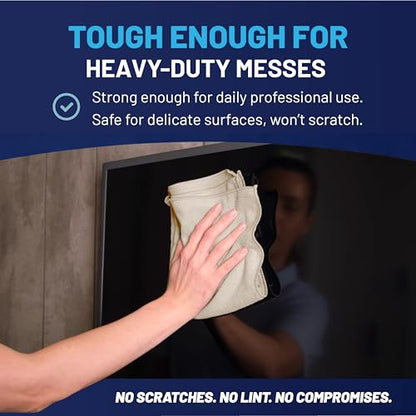 MW Pro Microfiber Cleaning Cloth | Sand | 12 Pack | 16” x 16” | All Purpose Microfiber Towels - Clean, Dust, Polish, Scrub, Absorbent - color: Sand