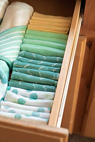 Spasilk Baby 10 Pack Soft Terry Bath Washcloth Wipes - color: Green Dots, size: 10 Count (Pack of 1)
