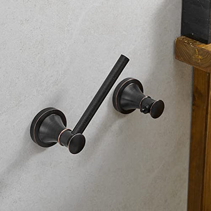 Hoimpro Wall Mounted Rustproof Toilet Tissue Paper Holder Bathroom Accessories Toilet roll Paper Hanger, Oil Rubbed Bronze - color: Oil Rubbed Bronze