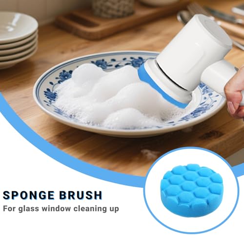 Spin Scrubber Replacement Heads, 4-Pack | Multi-surface pads: tile, bathtub, kitchen, floor, car detailing. Soft & stiff bristles.Deep clean grout & corners.