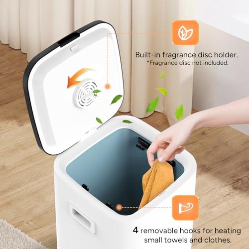 DR.PREPARE Towel Warmer for Bathroom, 23L Towel Warmer Bucket with LED Display, Auto Shut Off, 3 Timer Settings, Child Safety Lock, 4 Hooks, Large Luxury Warmer for 3 Towels, Bathrobes, Blankets, PJ's