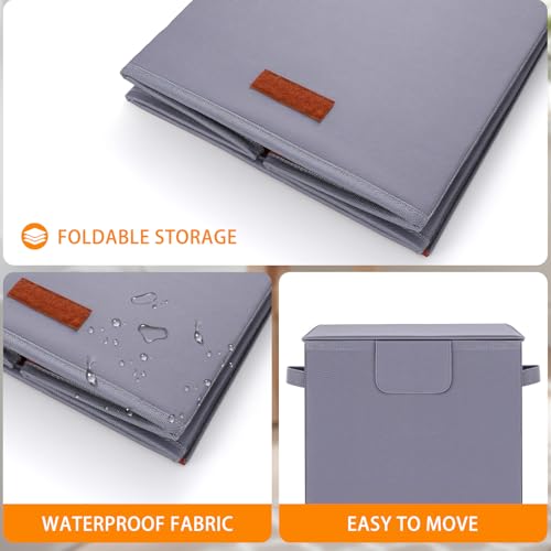 Foldable 40L Large Towel Warmer Bucket，360° Even Heating SPA Towel Warmers for Bathroom, Fast Heating with 4 Modes & 30/60/90 Min Presets & Auto Shut-Off, Gift Box - color: Dark Gray