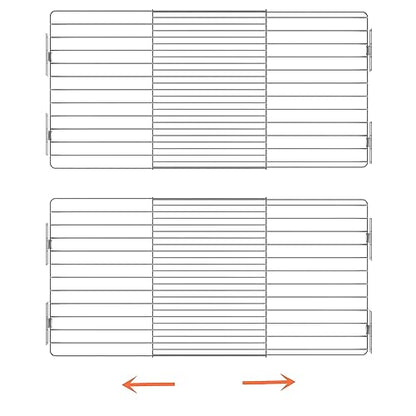 Slideep Adjustable Closet Storage Shelves with Seamless Sticker, Stainless Steel Expandable Wardrobe Shelves Organizer System for School Locker, Under Sink (Large, 2Pack) - size: 12"D x 16.9"W