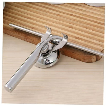 Stainless Steel Glass Squeegee with Zinc Alloy Holder and Flexible Rubber Blade Wall-Mounted Suction Cup Installation Multi-Purpose Window Wiper for Bathroom Car Kitchen and