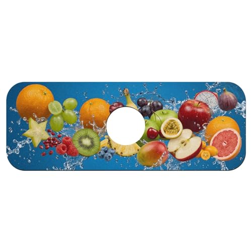 Faucet Fast Absorbent Pad - Fresh Fruit Water Splash , Suitable For Kitchen, Bathroom, Island And Other Scenes - color: Fresh Fruit Water Splash