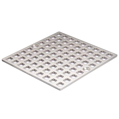 4" Shower Drain Cover Replacement Nickel Brushed, Shower Drain Grate Square Shower Drain Strainer Grid for Bathroom Floor