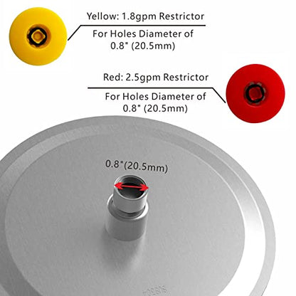 Voolan Shower Flow Restrictor Set - Fixed Showerhead Replace Parts -1.8 and 2.5GPM Flow Reducer Limiter + 2 Filter Gaskets + 5 Soft Silicone Nozzles For Shower Head Replacement - style: 4 Pack