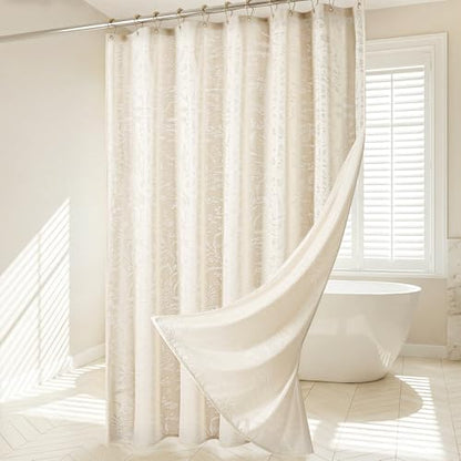 Modern Shower Curtains for Bathroom - 72”x72” Dirty Resistant Shower Curtains Waterproof with Hooks- 30 Days Keep Clean,Reducing Water Residue - Ideal for Any Bath Decor Fits Home,Hotel