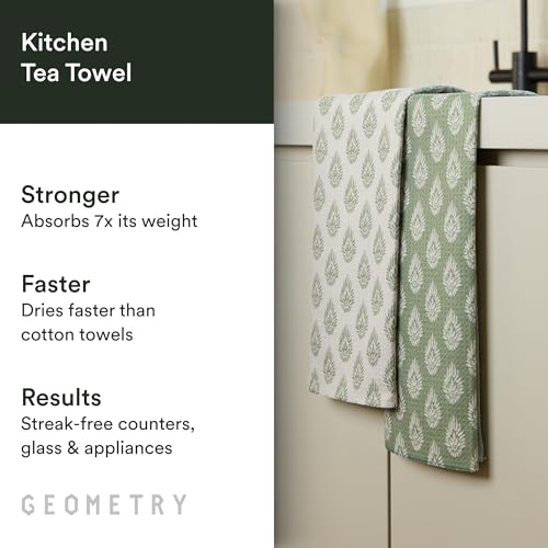 GEOMETRY Kitchen Tea Towels - Quick Dry Microfiber Dish Towels for Kitchen - Henley - 18" x 30" - 1 Pack - color: Henley, style: Kitchen Towel - Double