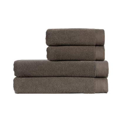 Christy Luxe 4 Piece Towel Set | Soot Brown | Luxe Heavyweight 100% Turkish Cotton | Ultra Soft | Super Absorbent | 730GSM | 2 Bath Sheets 2 Hand Towels - color: Soot, size: 4 Piece Bath Sheet Set