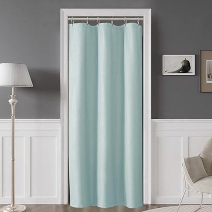 Small Stall Shower Curtain - Embossed Textured Bathroom Curtain, 36 x 72 Shower Curtain for RV Camper, Machine Washable Water Resistance, Light Green - color: Light Green, size: 36"W x 72"L (Pack of 1)