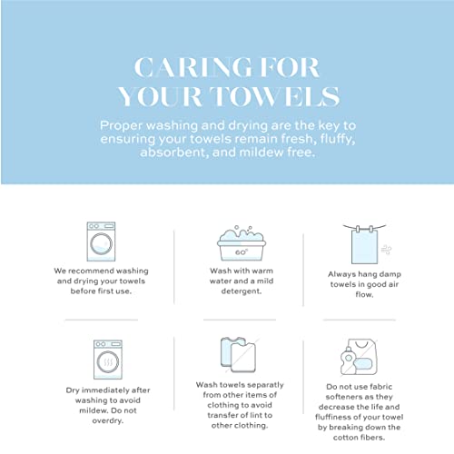 White Classic Luxury Bath Towels Set of 4 Large - 700 GSM Cotton Ultra Soft Bath Towels 27x54 | Highly Absorbent and Quick Dry | Hotel Towels for Bathroom Luxury, Plush Shower Towels, Light Blue - color: 14: Light Blue