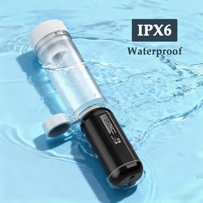 Portable Bidet for Travel, Rechargeable Waterproof Sprayer, Black | Portable Rechargeable Travel Bidet Sprayer Fits Various Water Bottles, Waterproof High Pressure Handheld for Personal Hygiene