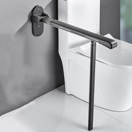 Foldable Handrail Grab Bars, Wall Mounted Toilet Safety Support, Anti Slip Shower Assist Aid, Toilet Grab Bar,Bathroom Safety Handrails for Elderly Pregnant Women Disabled(White)