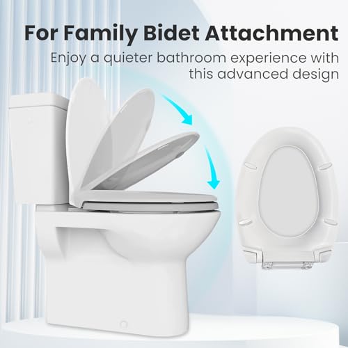 Toilet Seat Compatible with TOTO Transitional SoftClose SS114#01 Elongated Soft Close SEAT for SS237 247 SS224 SS117 SS204 SS154 SS214 Toilet Seat Replacement Parts