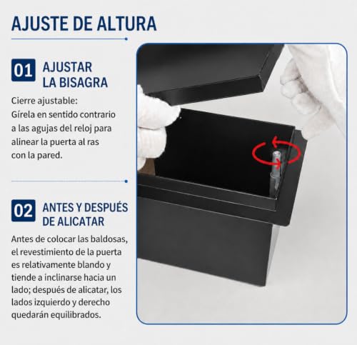 Stainless Steel Recessed Toilet Brush Holder - Invisible in-Wall Bathroom Niche Cabinet with Tileable Door, Enclosed Storage, Hygienic & Space-Saving (Matte Black ，45x12x12 cm)