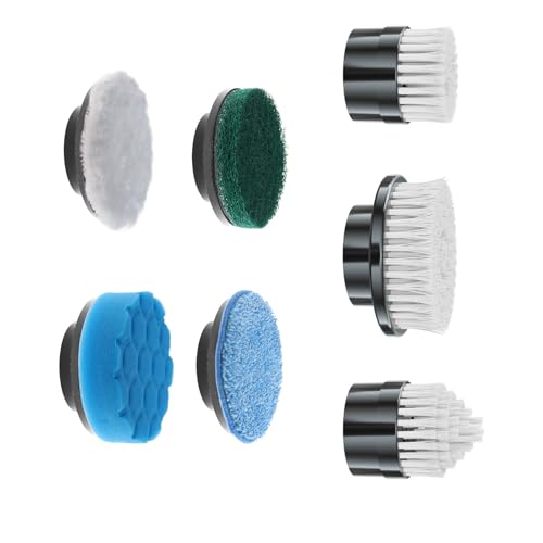 Electric Spin Scrubber Replacement Brush Heads, 7 Pcs Set Suitable for Cordless Power Scrubber, for Bathroom, Kitchen,