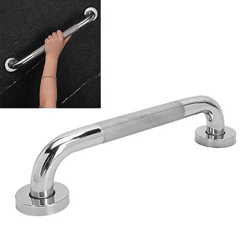 Textured Shower Grab Bar Slipless Stainless Steel Bathroom Safety Hand Rail Support for Elderly People with Limited Mobility (16 Inch (Length: 15.75in, Pipe Diameter: 0.98in)