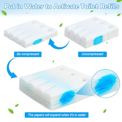 36 Count Flushable Toilet Bowl Cleaner Refills, Toilet Cleaner Refill Pads | Flushable, Disposable, Toilet Fresh, Bathroom Toilet Brush Refills, Accessories Supplies Starter Kit, Lemon Scent, No Handle - color: Original - 36 Refills (Fresh Scent)