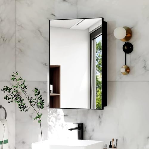 20 X 30 Inch Bathroom Medicine Cabinet with Mirror | Wall Mounted Mirror Storage Cabinet Bathroom Organizer Cabinet
