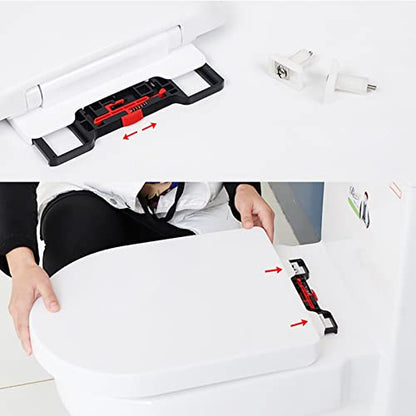 "Soft Close Toilet Seat with Quick Release – Design for Easy Cleaning & Installation, Top Fix/Bottom Fixed, White"
