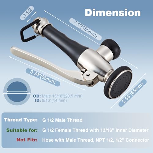 Kitchen Faucet Replacement Head, Spray Head with Stream & Spray Functions, High-Pressure Anti-Clog Nozzle, Easy Install, Fits Most Kitchen Faucets, Brushed Nickel - color: Commercial Style Spray Head - Brushed Nickel