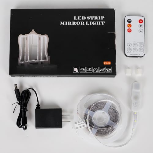Led Vanity Mirror Lights Kit, ViLSOM 13ft/4M 240 LEDs Make-up Vanity Mirror | Mirror Light for Vanity Makeup Table Set with Dimmer and Power Supply, Mirror not Included