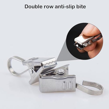 Curtain Clips for Ceiling Curtain Track | Flexible Curtains Tracks, Bendable Ceiling's Rails Set, For Window Door Shower Room Divider, RV - size: Curtain Clips