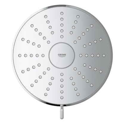 GROHE Aquabooster Tempesta 140 High Pressure Shower Head, Multi-Spray – 1.75 GPM Round Fixed Wall Mount, StarLight Chrome 1117460000 - color: StarLight Chrome
