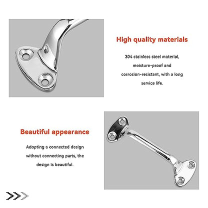 6" Grab Bar, Marine Grade 316 Stainless Steel Bath Shower Bars Heavy Duty Bathroom Hand Rail Safety Handle Pull for Elderly Seniors Assist, for Home Boat Yacht Rvs Garage Barn Gate Door Handles - size: 1Pcs