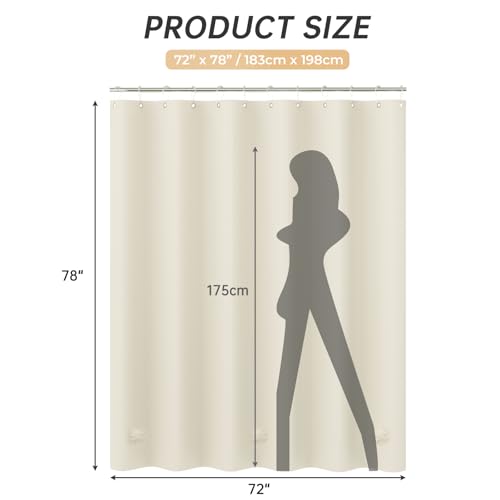 AmazerBath Plastic Shower Curtain Liner, 72 x 78 Inches PEVA Beige Shower Curtain with Heavy Duty Clear Stones and Grommet Holes, Waterproof Thick Bathroom Plastic Shower Curtains - color: Beige, size: 72"W x 78"L (Pack of 1)