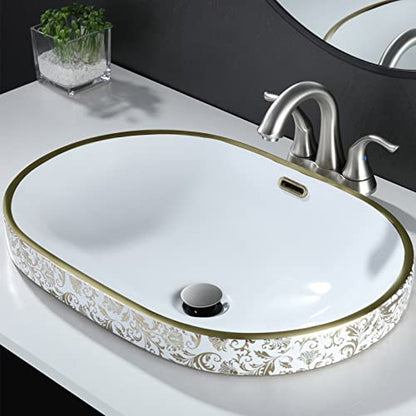 Bathroom Sink Drain, Pop Up Drain Stopper with Overflow, Lavatory Vanity Vessel Sink Drain Assembly, Brushed Nickel - color: Brushed Nickel
