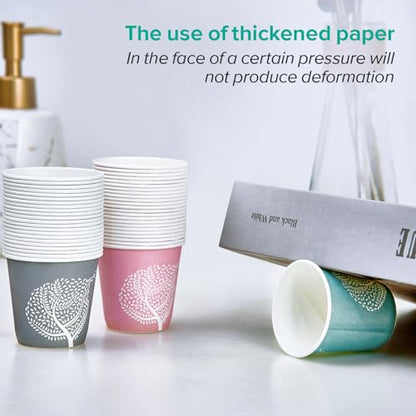 LITOPAK 600 Pack 3 oz Paper Cups, Colorful Disposable Mouthwash Cups 3 oz | Small Paper bathroom cups, 3 ounce paper cups for medicine, mouthwash, snacks, bath rinsing, paint mixing, and more - style: 600pack Colour mixture