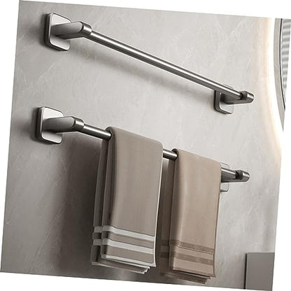 Wall-Mounted Heavy Duty Towel Bar Self-Adhesive Bathroom Rack No Drill Installation for Kitchen Bathroom and Balcony Grey Towel Holder - size: 50X6X6CM