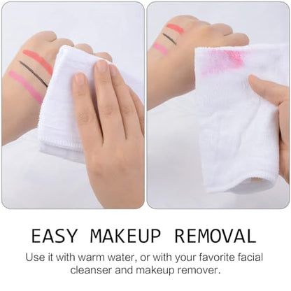 Microfiber Facial Cloths Fast Drying Washcloth 12inch x 12inch White 20 pack - color: White, size: 1 Count (Pack of 20)