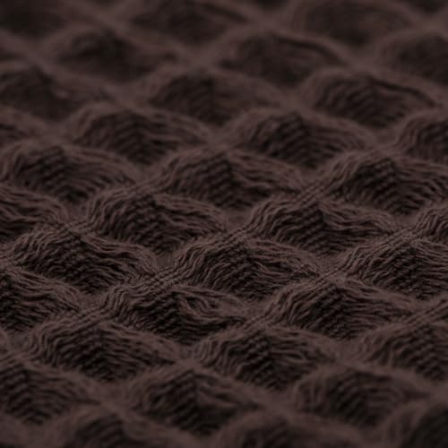 Luxury Organic Japanese Cotton Waffle Bath Towel | Thick, Absorbent, Quick Dry Bathroom Towels for Shower, Sauna, Onsen| Hotel & Spa Quality, Gift-Ready (Dark Cocoa, Bath Sheet (2 Pack)) - color: Dark Cocoa, style: Bath Sheet (2 Pack)