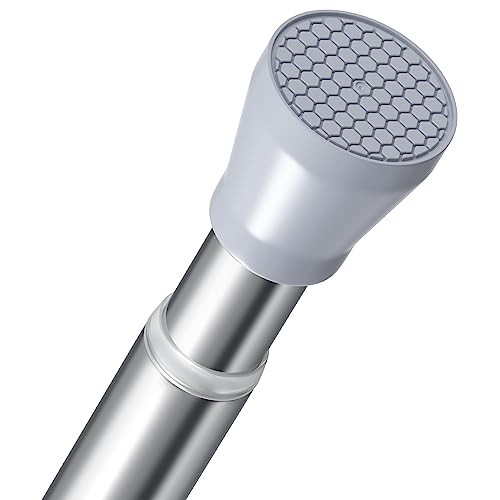 Tension Curtain Rod silver 1PCS Tension Rods for Windows 30 to 64 Inch Spring Curtain Rod Adjustable Tension Rod Tension Curtain Rod of Bathroom Window Curtain Rod Non Slip - color: Silver, size: 30-64 inch 1pcs