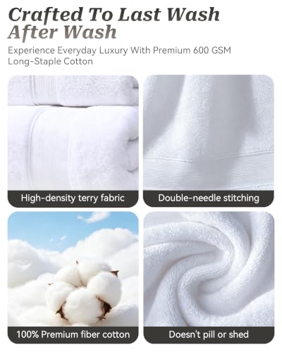 Luxury Bath Towels 3 Packs, Premium 100% Cotton, Hotel-Quality Experience, Ultra Soft Skin, Absorbent, Quick Drying & Low Lint, for Bathroom, Spa, Gym & Home Use - color: Gray Set of 3