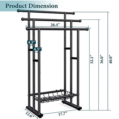 Kayfia 40'' Freestanding 3 Tier Alloy Steel Towel Rack with Storage Basket | Dual-Use Drying & Display Rack, Holds Oversized Bath Towels & Blankets, Fits Bathroom, Tub, Shower, Poolside, Black